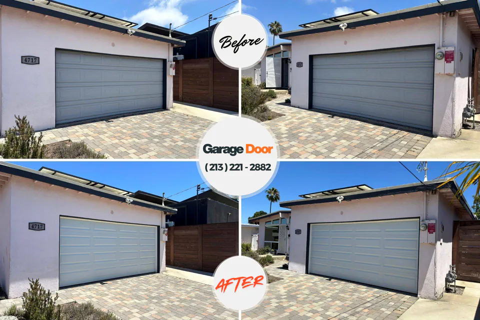 Before and after: garage door repair Ethete, WY
